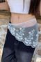 Lacy Blooming Flower Pattern Hip Wrap Shoulder Scarf