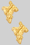 Stainless Steel Textured Post Earrings