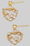 Brass Ball Studs With Cz Moon And Star Heart