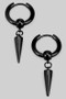 Stainless Steel Hoops With Bead And Spike