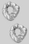 Stainless Steel Hammered Post Earrings