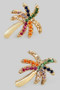 Rainbow Cz Palm Tree Studs