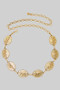Floral Longhorn Concho Chain Belt