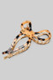 Marbled Acrylic Metal Tortoise Bow Hair Clip