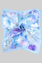 Colorful Flower Print Silky Square Scarf