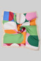 Abstract Geo Shaped Colorful Silky Square Scarf