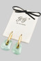 18K Gold Dipped Rectangle Hoops With Acrylic Resin
