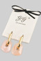 18K Gold Dipped Rectangle Hoops With Acrylic Resin