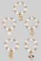 Five Piece Fwp Floral Stretch Ring Set