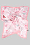 Lovely Butterfly And Flower Print Silky Square Scarf