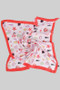 Sea Shell Motif Silky Square Scarf