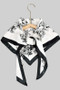 Silky Rose Print Shoulder Neck Handbag Scarf