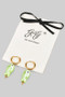 18K Gold Dipped Ceramic Fish Charm Hoops