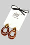 Stainless Steel Acrylic Resin Hoop Drop Earrings