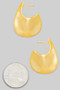 Textured Chunky Brass Drop Earrings
