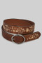 Vine Leaf Embroidered Strap Vintage Oval Buckle Be