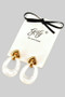 Stainless Steel Acrylic Resin Hoop Drop Earrings