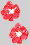 Lacquered Brass Flower Drop Earrings
