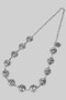 Textured Cut Out Circle Link Chain Belt