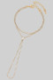 Rhinestone Stone Layered Hand Chain Ring