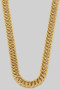Double Stacked Round Link Textured Chain Necklace
