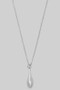 Hammered Drop Pendant Brass Necklace
