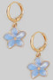 Lovely Lacquered Flower Huggies
