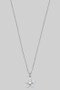 Dainty Cz Pave Flower Pendant Brass Necklace