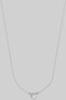 Delicate Solitaire Cz Pendant Necklace