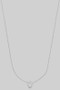 Delicate Oval Solitaire Cz Pendant Necklace