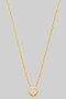 Delicate Heart Solitaire Cz Pendant Necklace