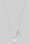 Dainty Heart Lock And Key Pendant Brass Necklace