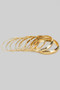 Eight Piece Mixed Metal Bangle Set