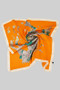 Floral Horse Silhouette Silky Square Scarf