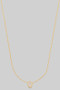 Delicate Oval Solitaire Cz Pendant Necklace