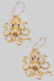 Octopus Charm Hoop Earrings