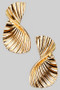 Ridged Twist Drop Earrings
