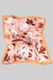 Lovely Floral Print Silky Square Scarf