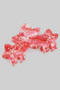 Marbled Acrylic Flower Hair Clip With Rhinestones