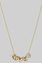 Bubble Letter Love And Cz Pave Heart Pendant Necklace