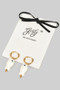 18K Gold Dipped Ceramic Fish Charm Hoops