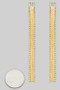 Cz Pave Stack Studs With Dangling Chains And Rs Strands