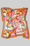 Artistic Colorful Fruit Pattern Silky Square Scarf