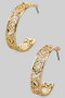 Aztec Cutout Hoop Earrings