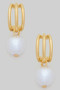 Triple Scoop Hoop With Pearl Charm