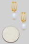 Triple Scoop Hoop With Pearl Charm