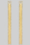 Cz Pave Stack Studs With Dangling Chains And Rs Strands