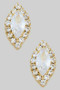 Marquise Stone And Pave Studs