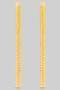 Multi Textured Brass Chain Strand Drop Earrings