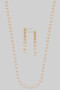 Cz Square Tennis Necklace With Matching Earrings